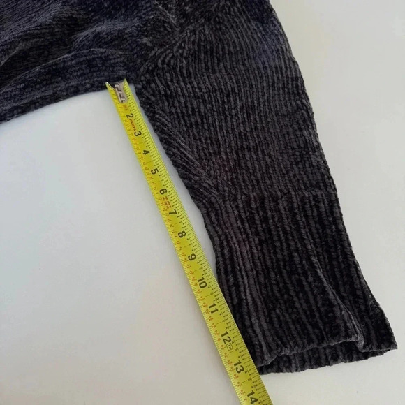 Zara Knit Charcoal Oversized Chenille Sweater Small S casual comfy loungewear - Picture 6 of 8